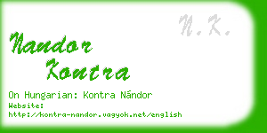 nandor kontra business card